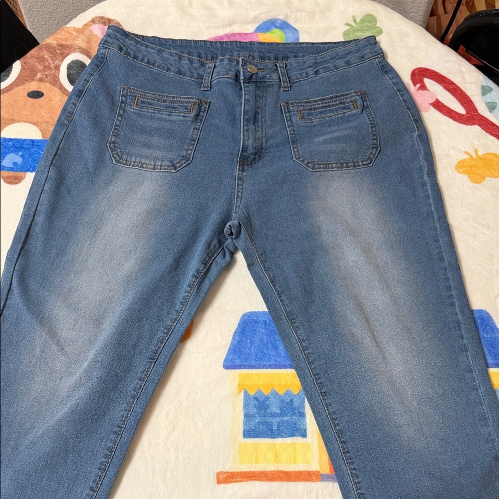 Classic Light Wash Denim Jeans